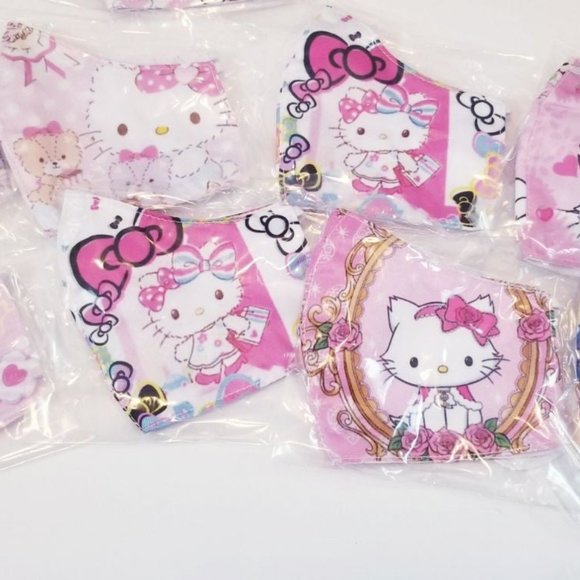 3x HANDMADE HK hello kitty sanrio FACE COVER MASK - Picture 4 of 13